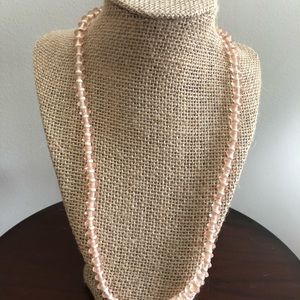 Island pink necklace or triple wrap bracelet